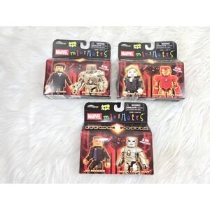 3 Marvel Minimates Mark III Iron Man And Pepper Potts Figure Set Art Asylum 2008